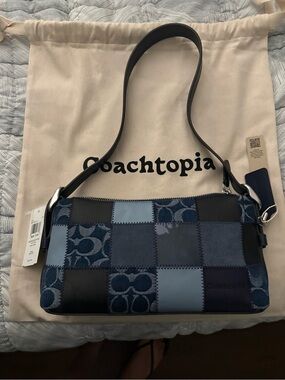 Coach Patchwork Denim and Navy Shoulder Bag